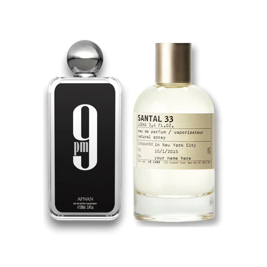 Afnan 9PM 1.1 y Santal 33 1.1